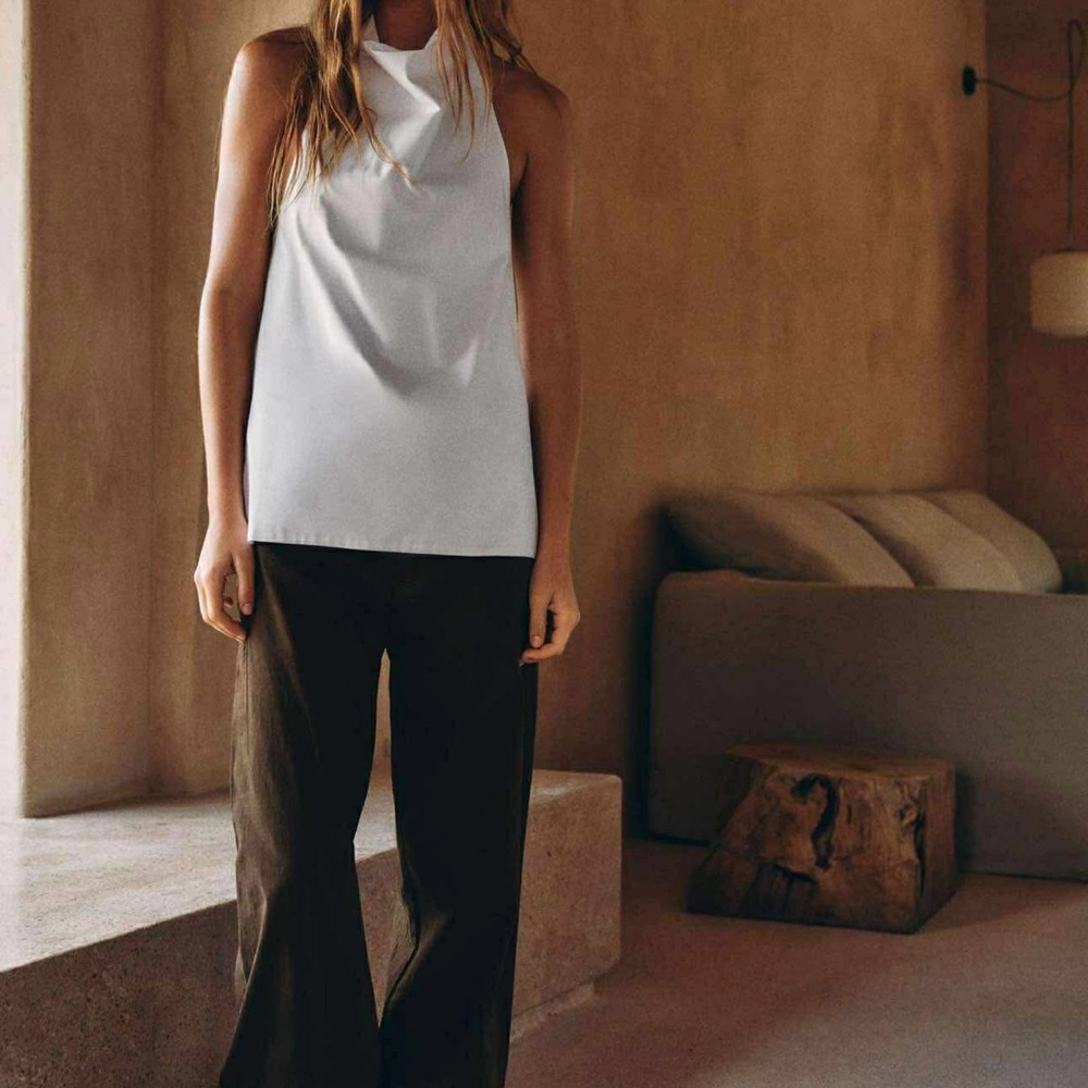 Zara Draped Trench Halter Top